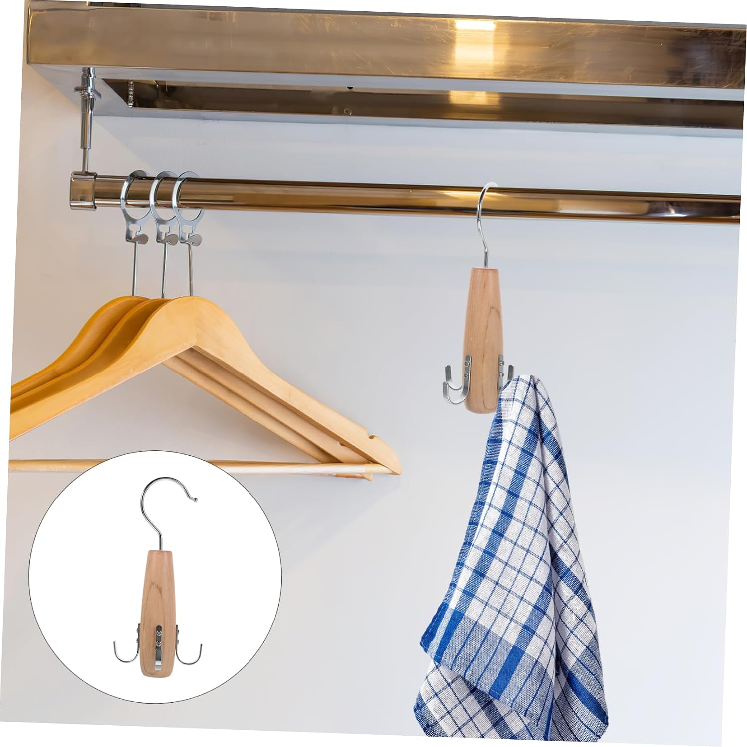 Clothing Storage Organizer Rotating Scarves Storage Rack Belt Hanger Random Color