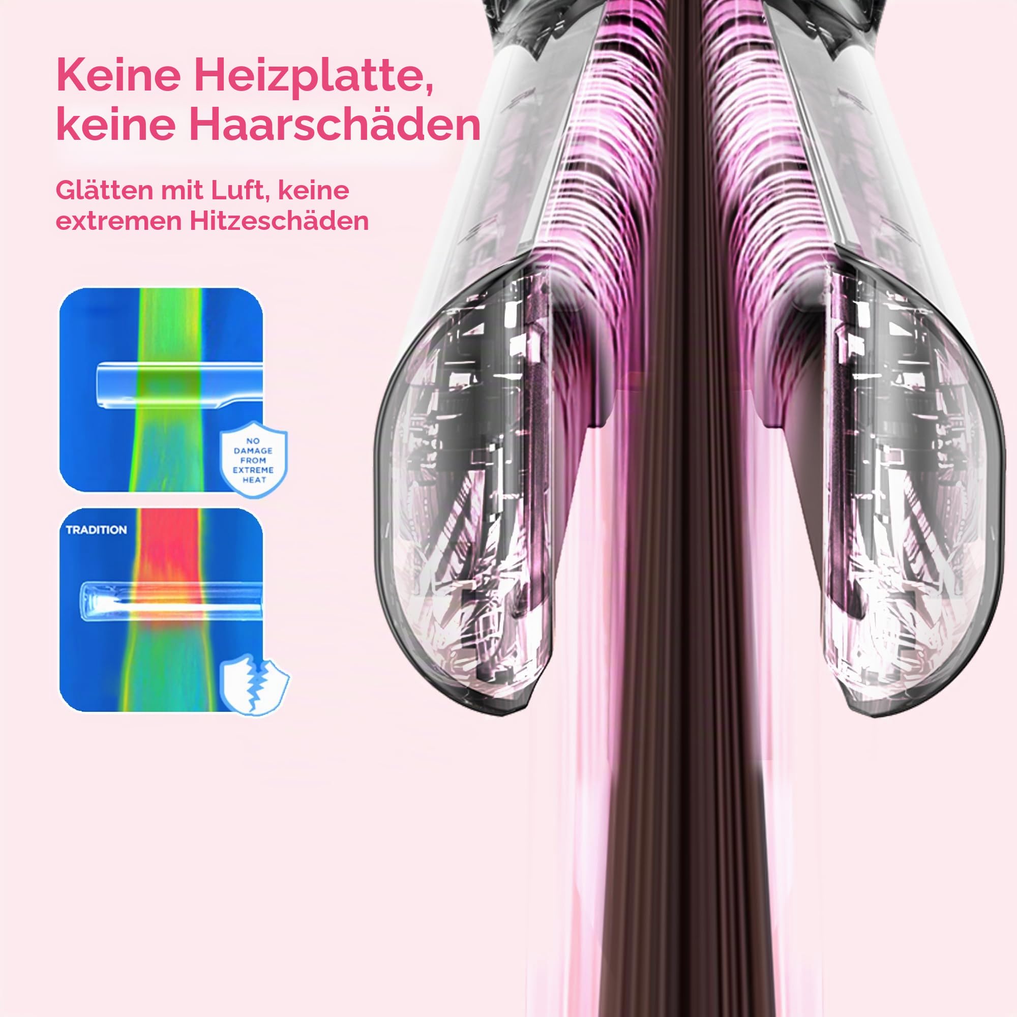 OKWRAP Air Straightener 110000RPM Föhn Glätteisen Haarglätter mit Luft1200W | Air Straightener 110000RPM, Föhn Glätteisen, Haarglätter mit Luft 1200W, Glätteisen mit Föhn Nasse Haare Keine Hitzeschäden