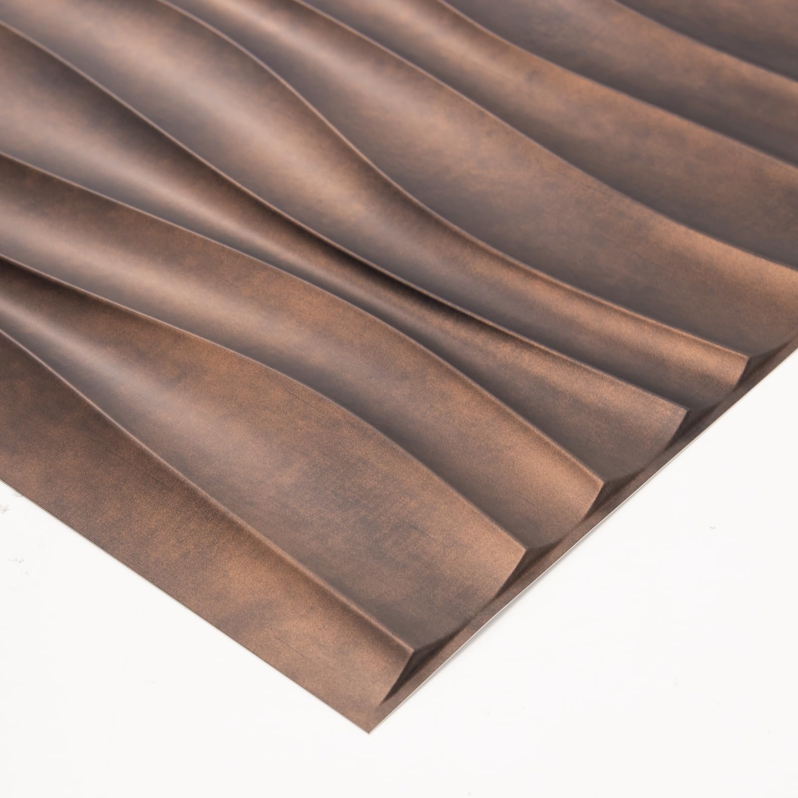 Art3d PVC Wave Panels for Interior Wall Decor, Antique Copper Textured ...