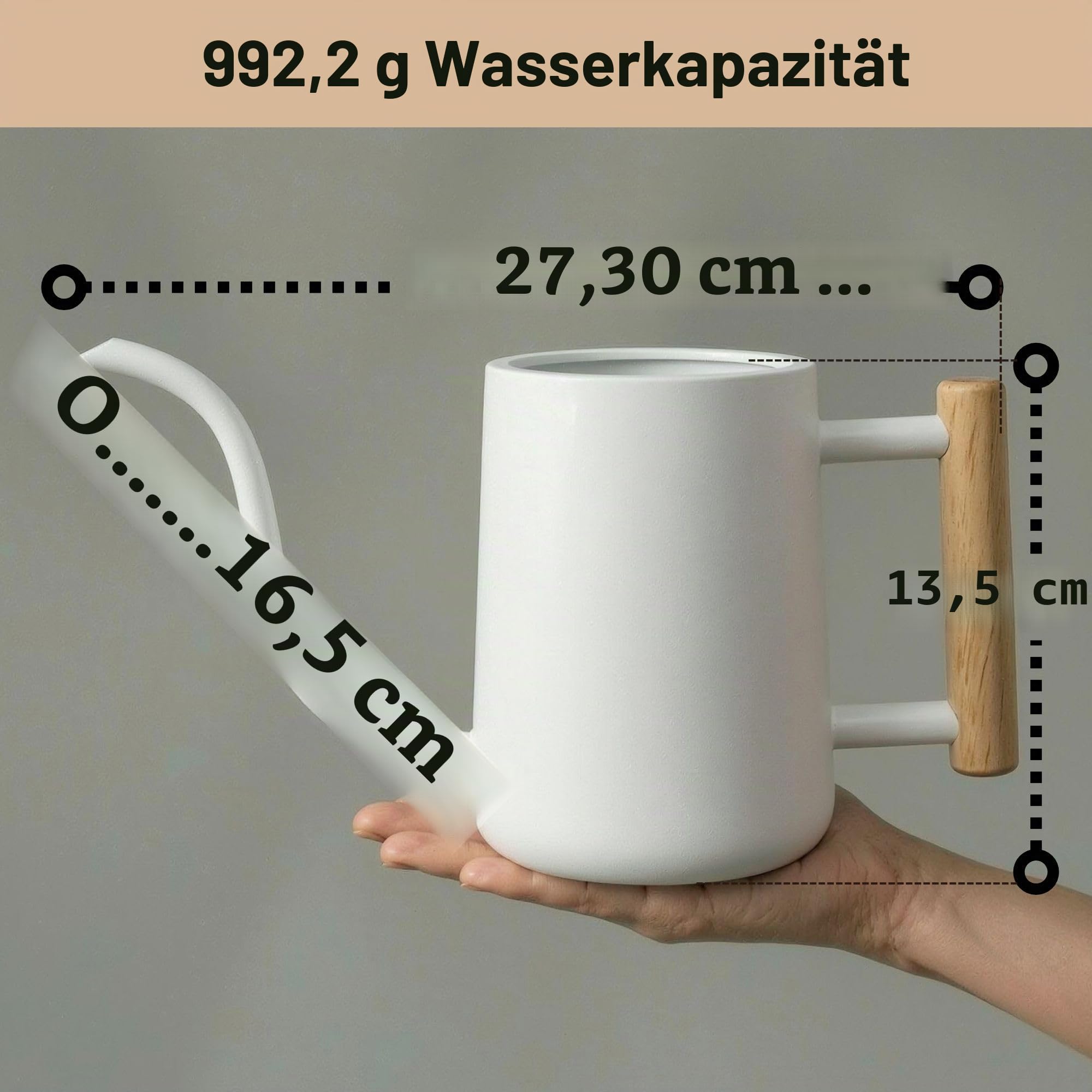 Gießkanne für den Innenbereich mit langem Ausgießer – 100 ml weiße Zimmerpflanzen niedliche kleine Zimmerpflanzen-Gießkanne