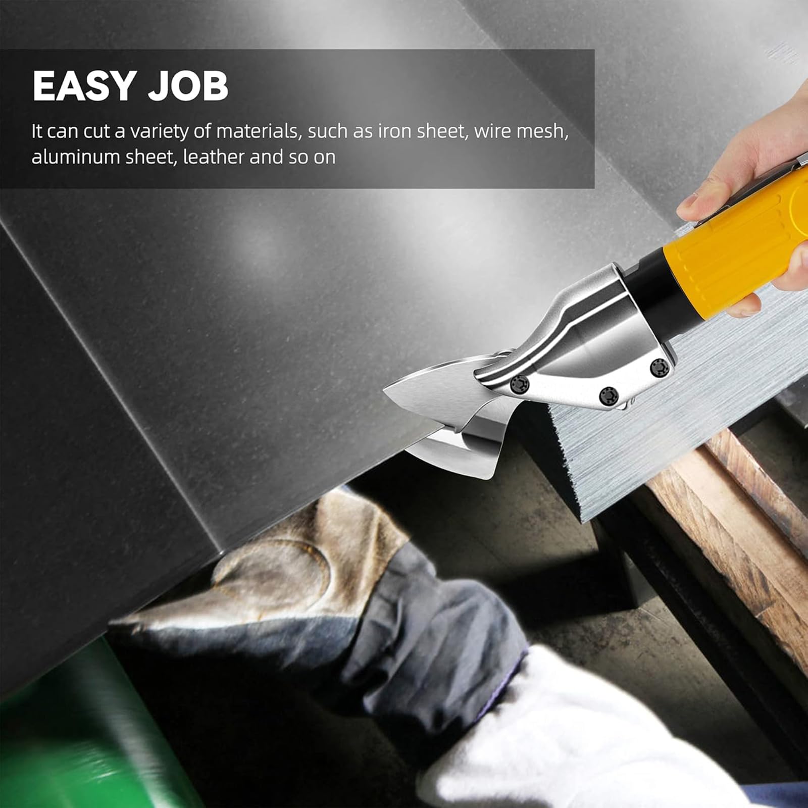Cizalla Neumática Para Cortar Metal, Cizalla Neumática Para Acero Aleado Con Entrada De 1/4”, 2600 Rpm Y Velocidad Ajustable, Corte De Alta Eficiencia Para Chapa De Hierro/aluminio/malla Metálica