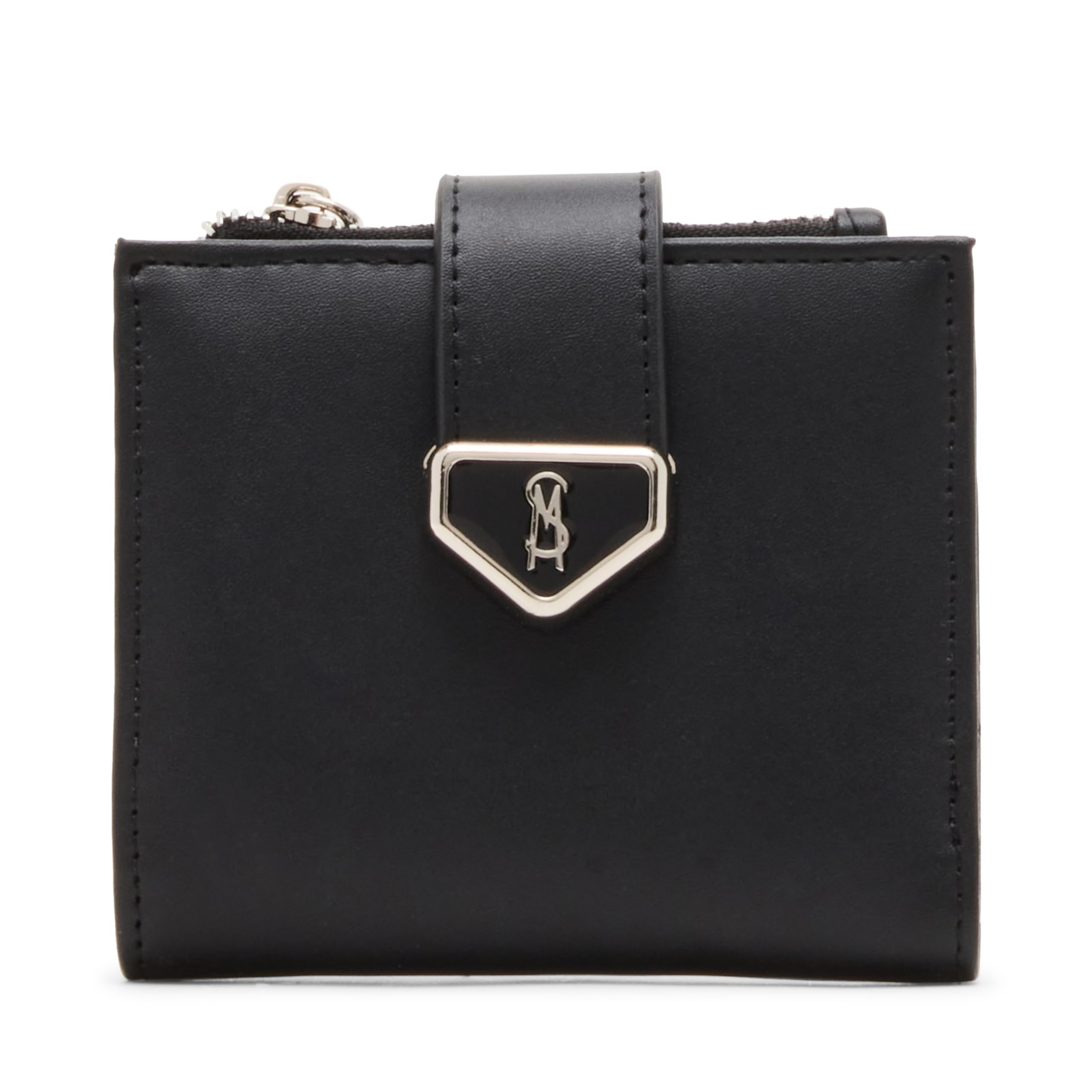 Steve Madden Women's Jem-b Bifold Wallet, Black, One Size, Jem-b Bifold Wallet