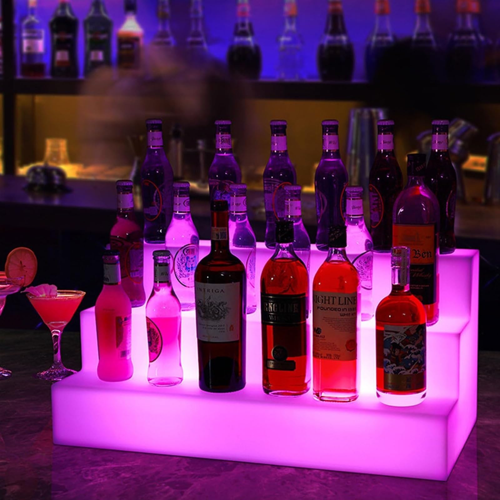 Étagère de bar lumineuse RVB pour animer vos soirées à la maison et fêtes de salon