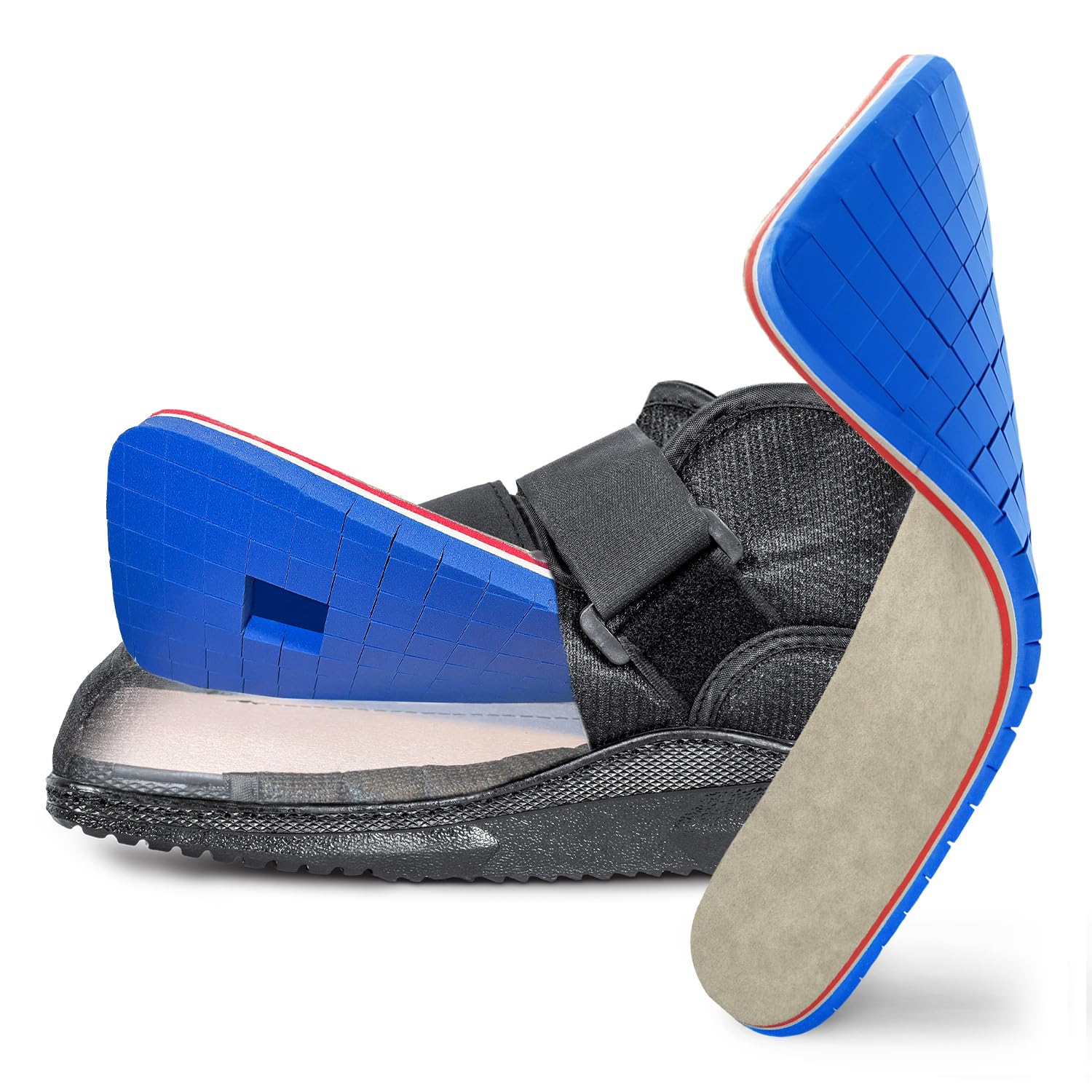 FORS 15 for Offloading Foot Lesions Neuropathy Reduce Plantar Ulcer Pressures Post Op Shoe Medical Walking Shoe & Square Toe Insoles Fits DJO MaxTrax