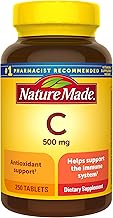 Nature Made Vitamin C, 500 mg 250 Caplets Package may vary