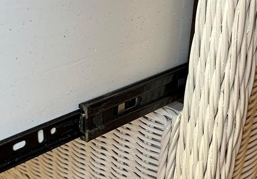 Miniatura 5 de Wicker Paradise - Mesita de noche de mimbre blanca con 2 cajones