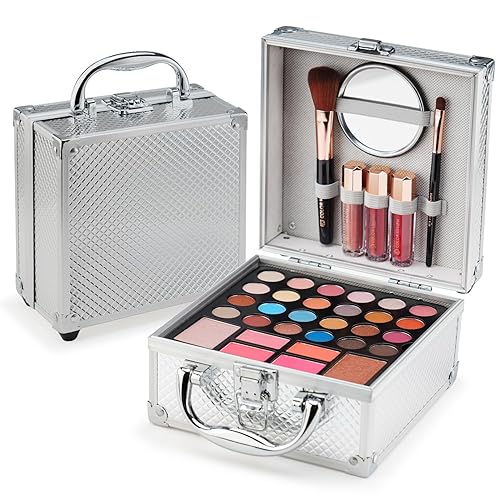Color Nymph Kit de maquillaje para principiantes para adolescentes con el pequeño estuche de tren cosmético incluido, paleta de sombra de ojos de 24