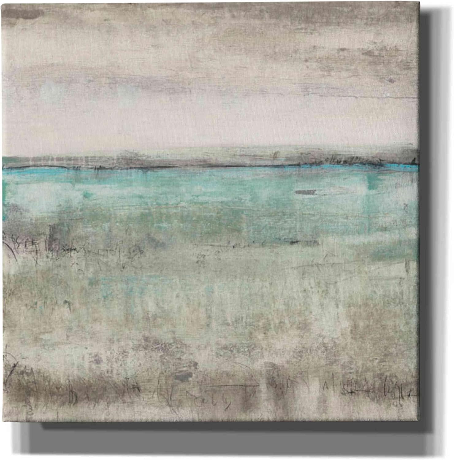 Epic Graffiti 'Aqua Horizon II' by Tim O'Toole Canvas Wall Art, 12"x12"