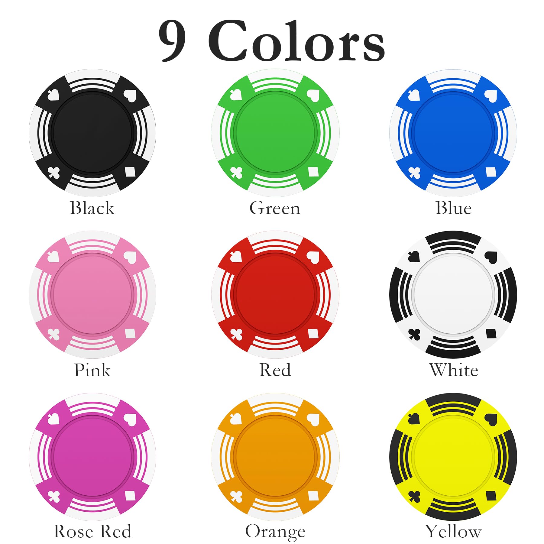 100 gettoni personalizzati, stampati a colori con il tuo logo, immagine o testo, 37 mm pesanti 2,7 grammi di fiches da poker per gettoni da bar, club di carte o mazze da golf