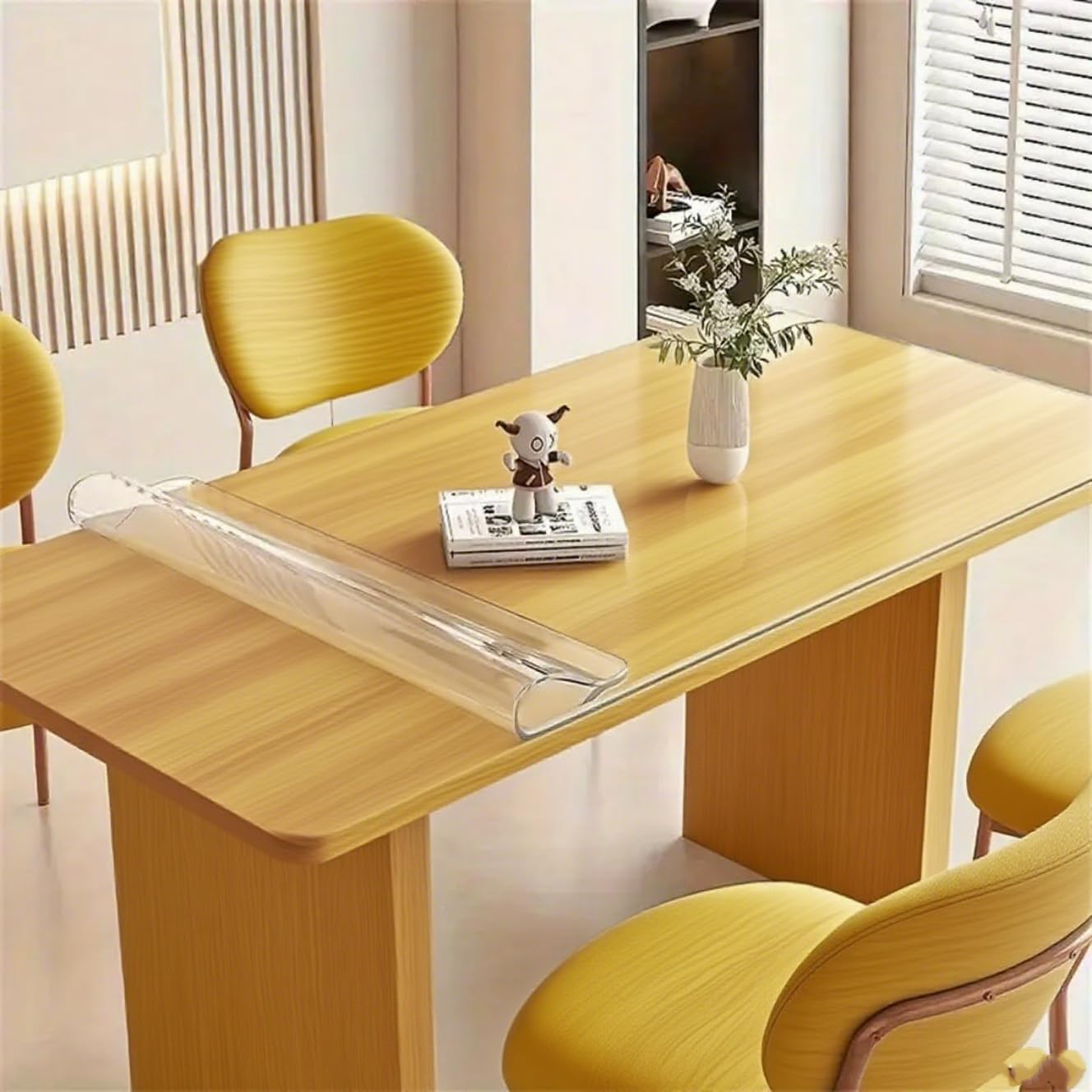 Clear Desk Mat 30 x 48 Inch, 2.0mm Thick Clear Table Protector, Protector for Dining Room Table, Waterproof Vinyl Tablecloth Pad Mat for Kitchen, Dresser, Writing Desk image 3