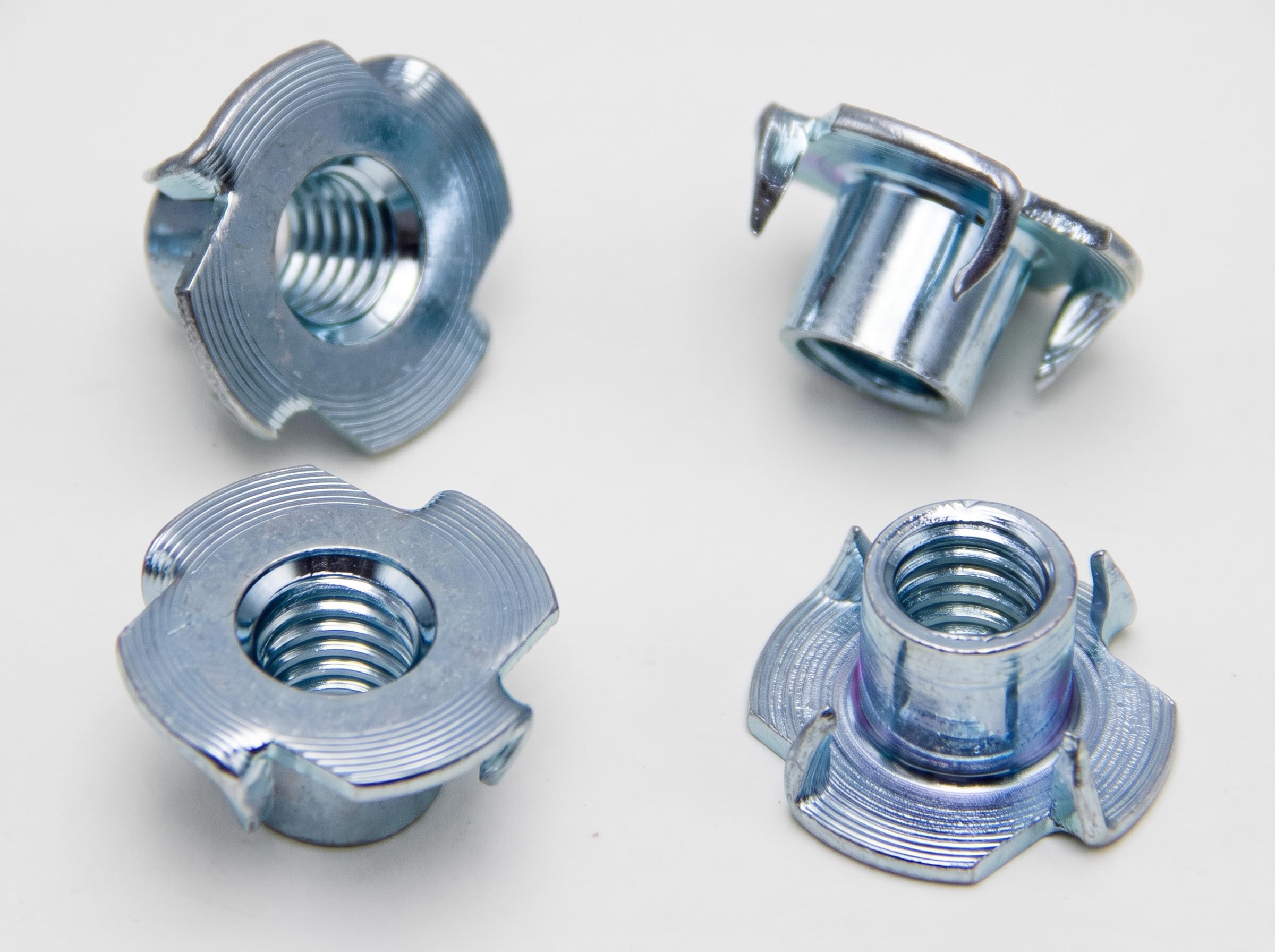 4 x nakrętka stalowa ocynkowana T-Nut tee, drewniane nakrętka zaślepiająca, 1/10,2 cm, 20 x 5/16, 5/16" -16 x 3/8," 3/8" - 18 x 7/40,6 cm, 50 szt