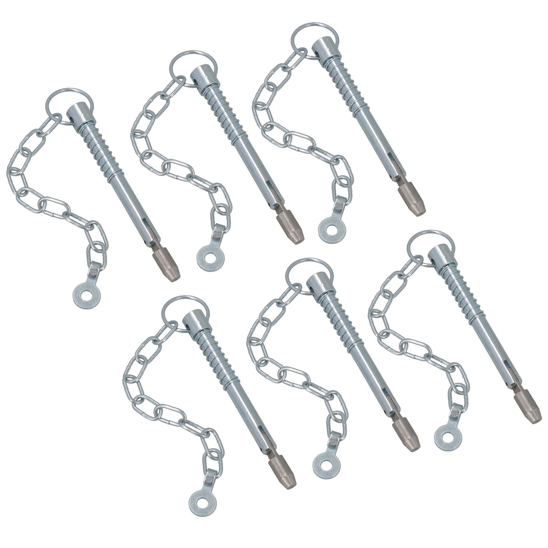 Spring Loaded Sword Pin With Chain Retaining Cotter Pin 12.5mm x 163.5mm 6pc