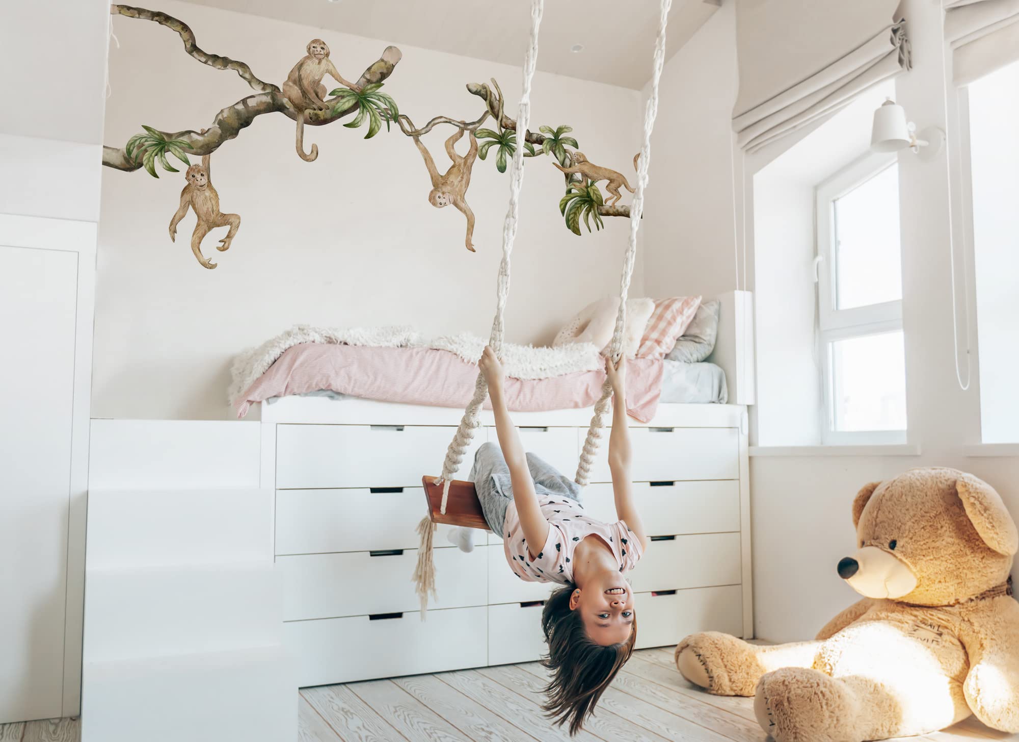 SAVANNA SPIRIT XL tatuaż ścienny do pokoju dziecięcego, naklejka ścienna, do pokoju dziecięcego, dekoracja ścienna, tapeta dżungla, samoprzylepne obrazy ścienne (os4067)