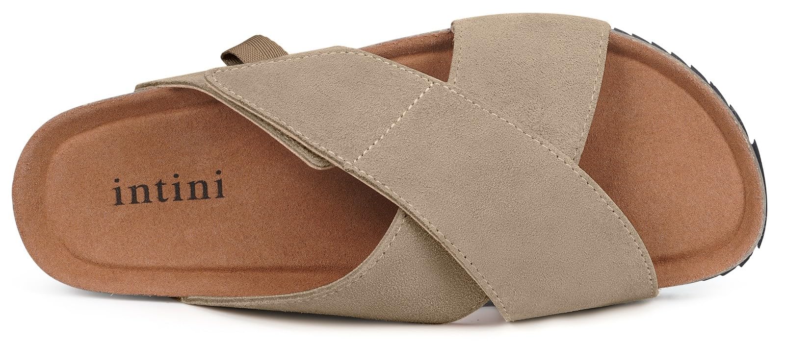 Dokela Sandalias deslizantes Mujer,Pantolette con Punta Abierta,Mule Verano,Plantilla Anatómica de Piel y Corcho Natural