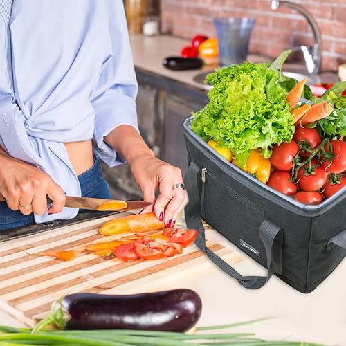 Miniatura 2 de Hap Tim Bolsa enfriadora suave de 40 latas, bolsas grandes reutilizables para comestibles, plegables y suaves, para viajes al aire libre,