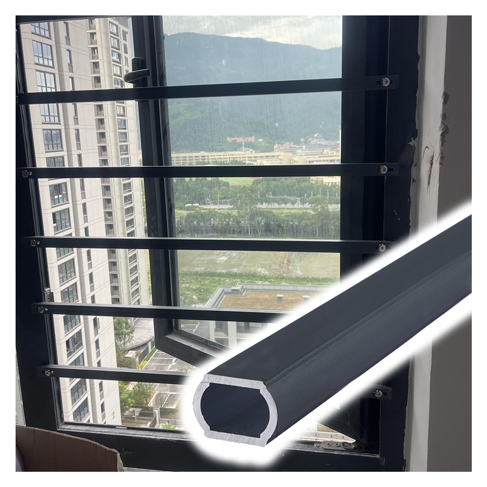 Barras de seguridad para ventana, barrera de protección extraíble sin herramientas para protección del hogar, longitud ajustable para varios tamaños de ventana