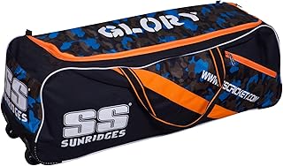 SS County Wheelie Cricket Premium Cricket Kit Bag - Full Size, Blue White Color