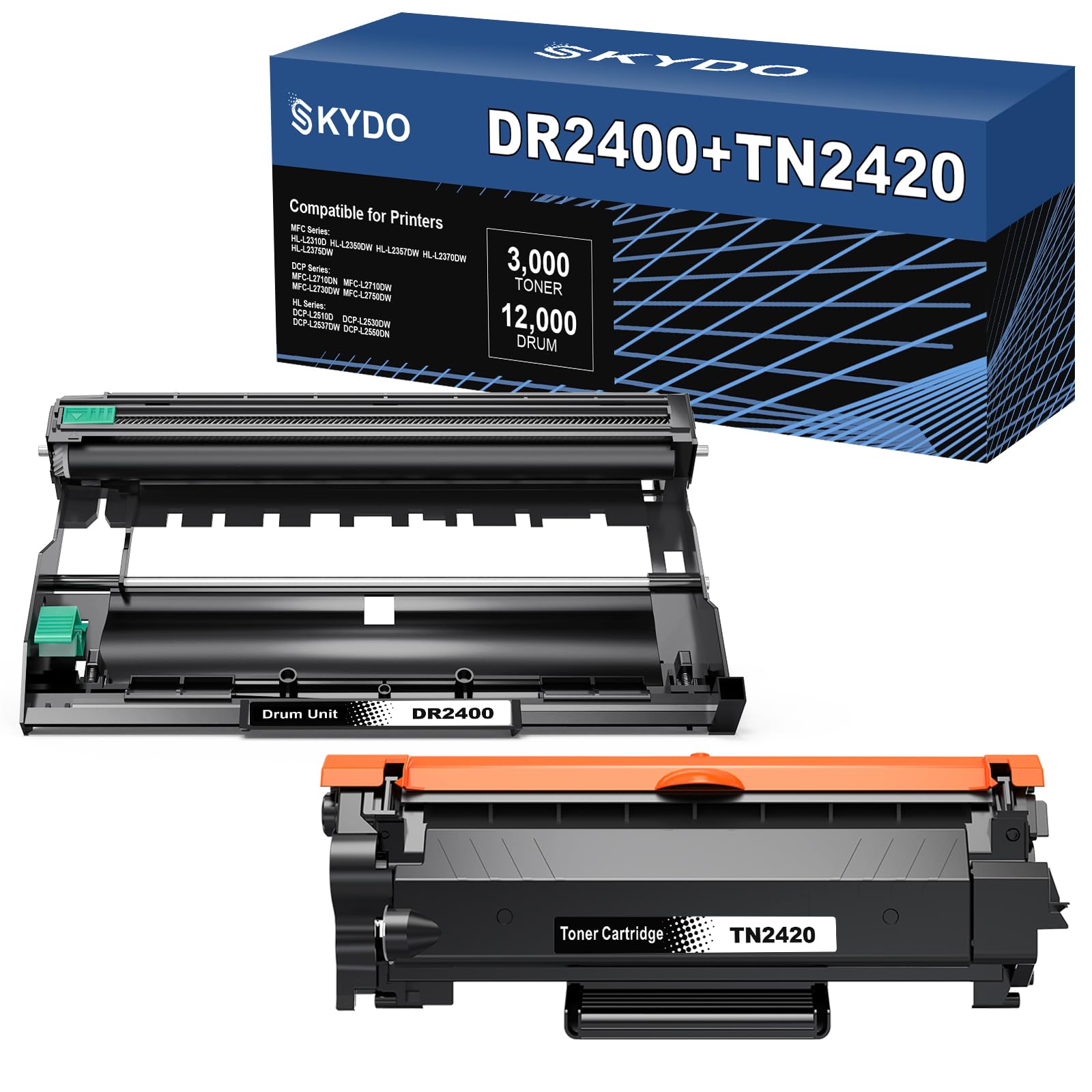 TN2420 Toner und DR2400 Trommel ersetzt Brother TN2420 TN2410 Toner DR2400 Trommel für Brother HL-L2370DN HL-L2375DW HL-L2310D MFC-L2730DW MFC-L2710DW DCP-L2530DW DCP-L2550DN Toner