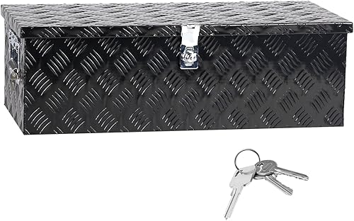 Miniatura 8 de Caja de herramientas de aluminio para camión de 50 pulgadas, caja de herramientas para cama de camioneta pickup con cerradura y llaves, cajas de