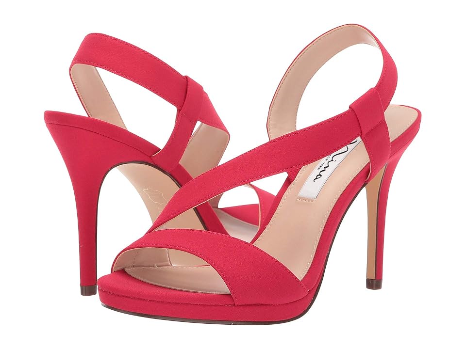 

Nina Robina (Red Mini Matte Faille) High Heels, Gold