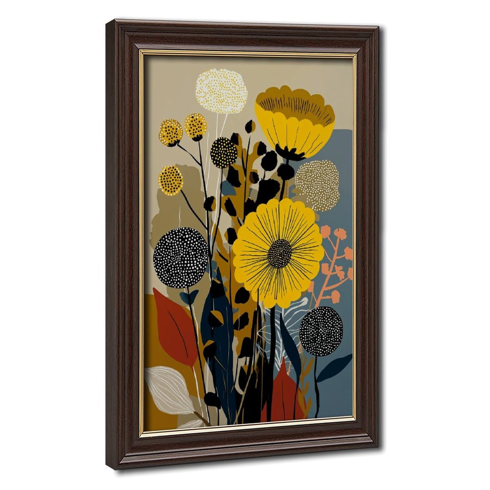AYINUER Abstract Floral Pattern Print Design Poster Canvas Poster for Dorm Room Decor Gift