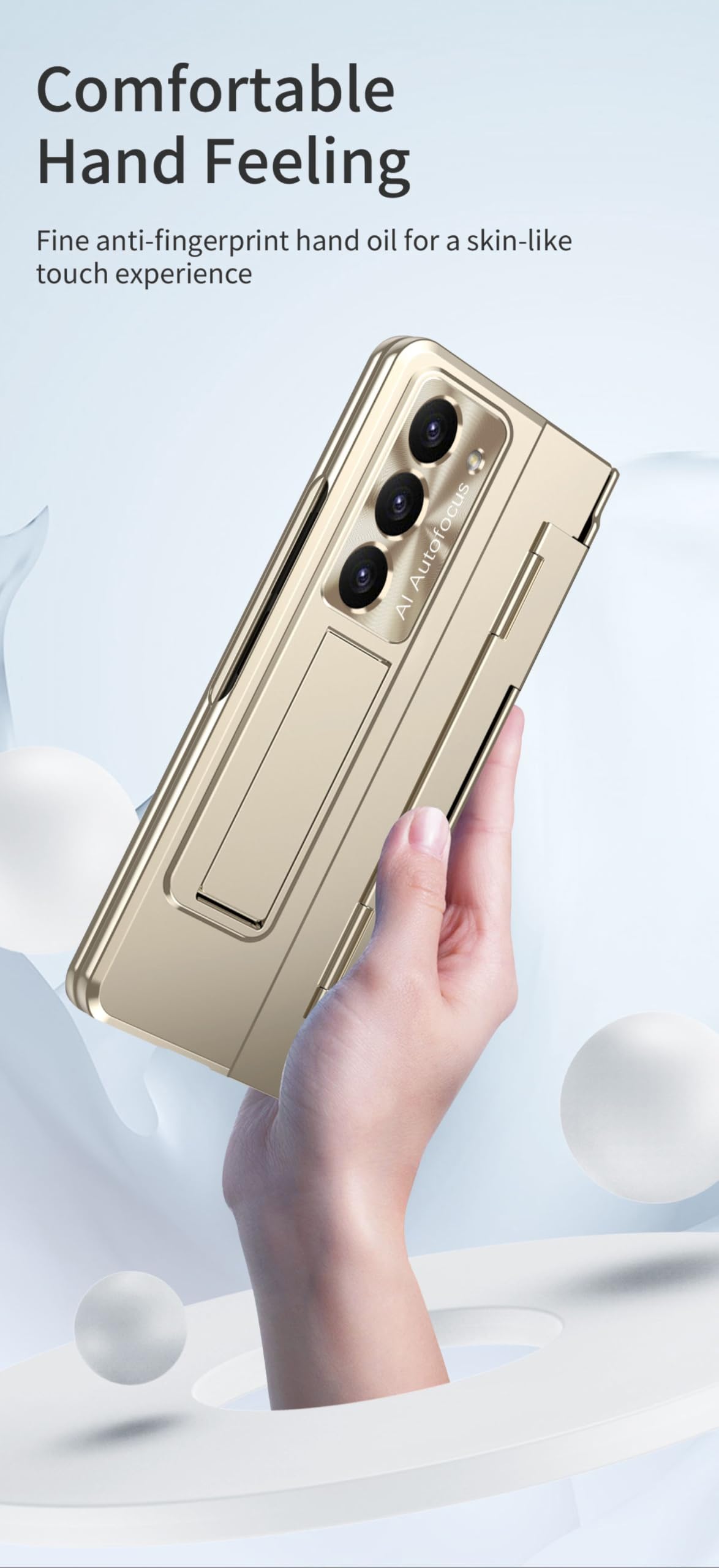 custodia protettiva cerniera per Samsung Galaxy Z Fold 8 Ultra | sentirsi bene, con pellicola del telefono, protezione dell'obiettivo, con slot per penna (senza penna)