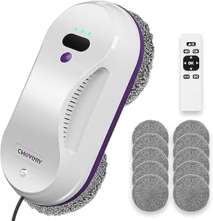 CHOVERY CL-2 Fensterputzroboter, der Fensterputzroboter Fenster Roboter mit Fernbedienung, automatischer Fensterputzer, Fensterreiniger Roboter, Glasreinigungsroboter, 3000 Pa Fenstersauger