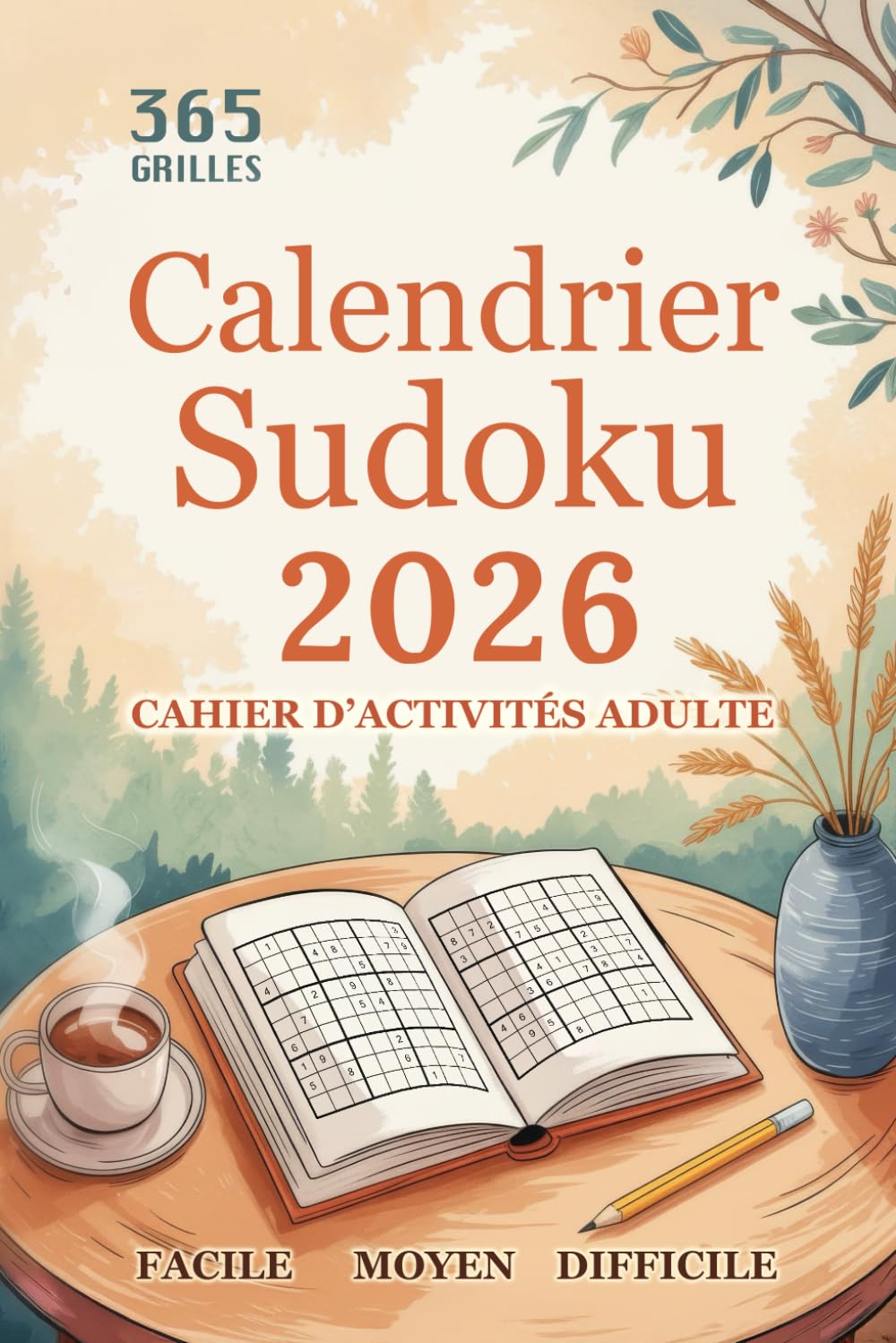Calendrier Sudoku 2026 - Cahier d’activités adulte: 1 Grille par Jour | 365 Défis Quotidiens de Facile à Difficile | Sudokus Pour Adultes