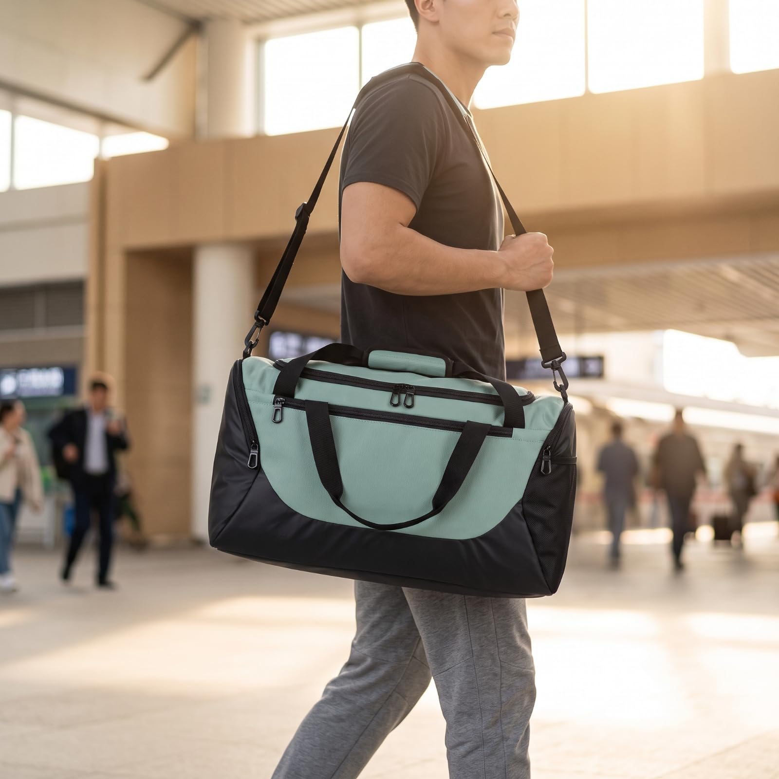 Borsa con Tracolla Multifunzione, Nero, 376 Nero