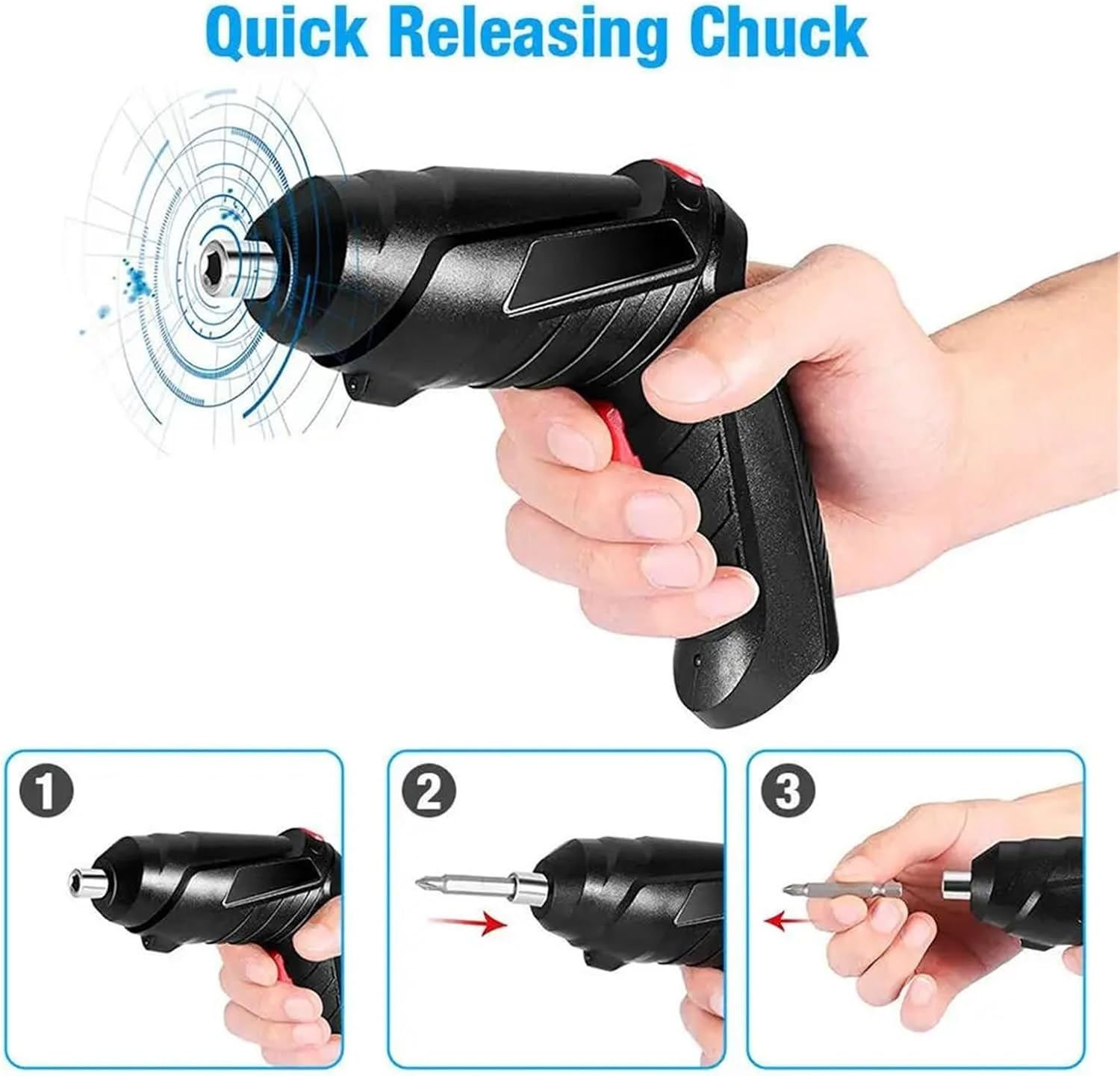 Electric Screwdriver, 3.6v Power Tools Household Maintenance Repair 500mAh Mini Electric Drill Rotated Cordless Screwdriver,Cordless