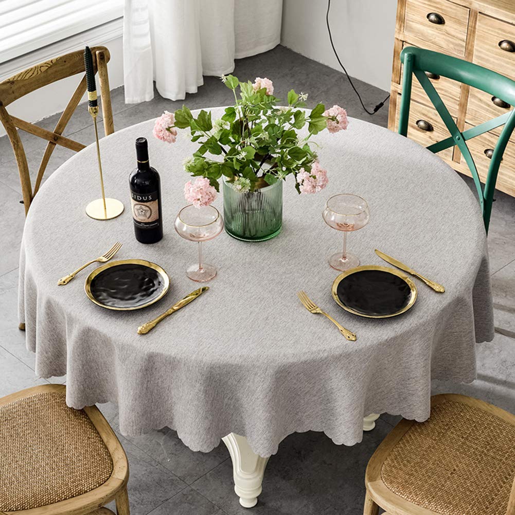 DMCE Impermeable Sin Arrugas Ropa De Algodón Mantel Mesa,Color Sólido Lavable Antimanchas Decorativo Mantel,para Cocina,Día Festivo