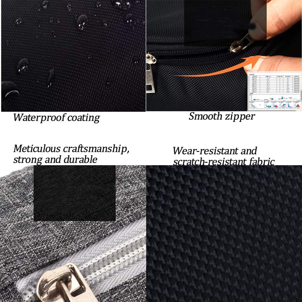 REYG Neceser Impermeable Viaje De Negocios para Hombres Almacenamiento De Negocios Negro 23.5 * 15.5 * 8.5cm,B