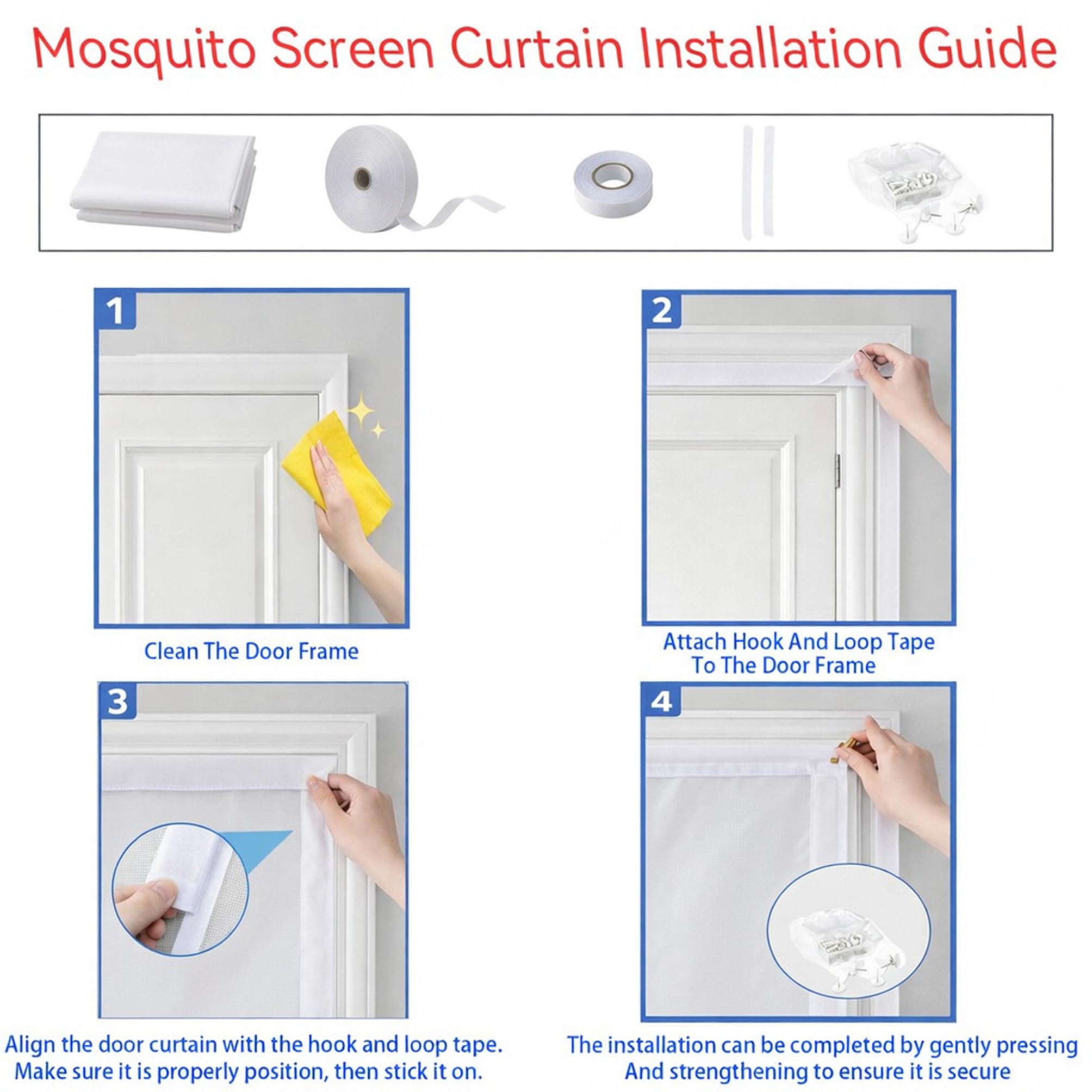 Cortinas Mosquiteras Para Puertas Con Apertura Lateral Blanco 144x235cm Retorno Magnético Rápido Después Del Paso De Niños Mascotas Y Adultos Para Entrada Trasera Entrada Lateral Y Principal