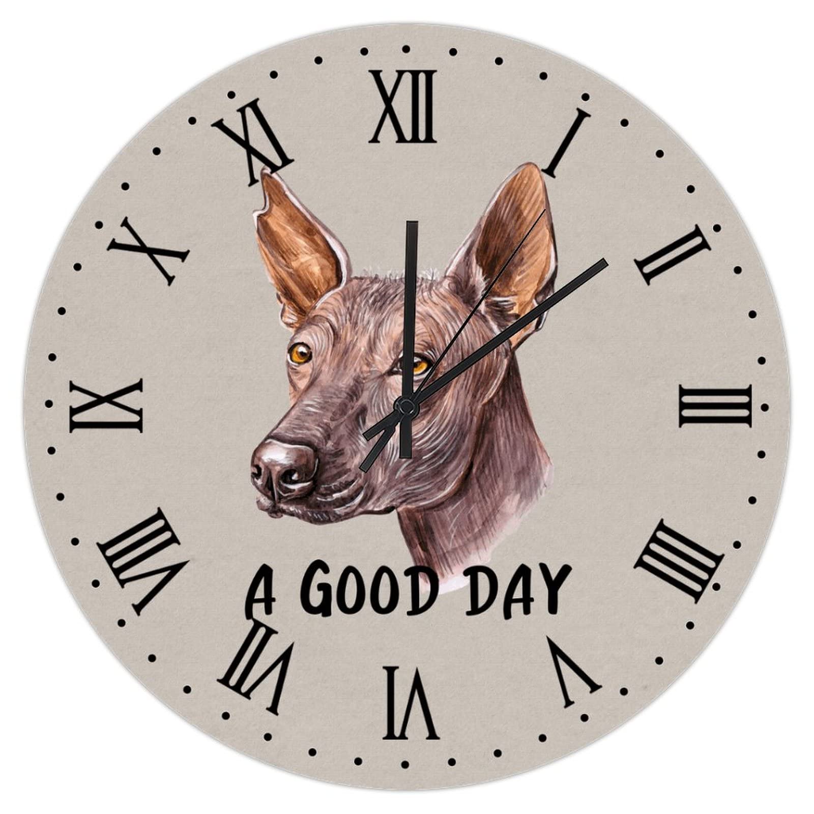 Horloge silencieuse à quartz motif chien de montagne 38cm
