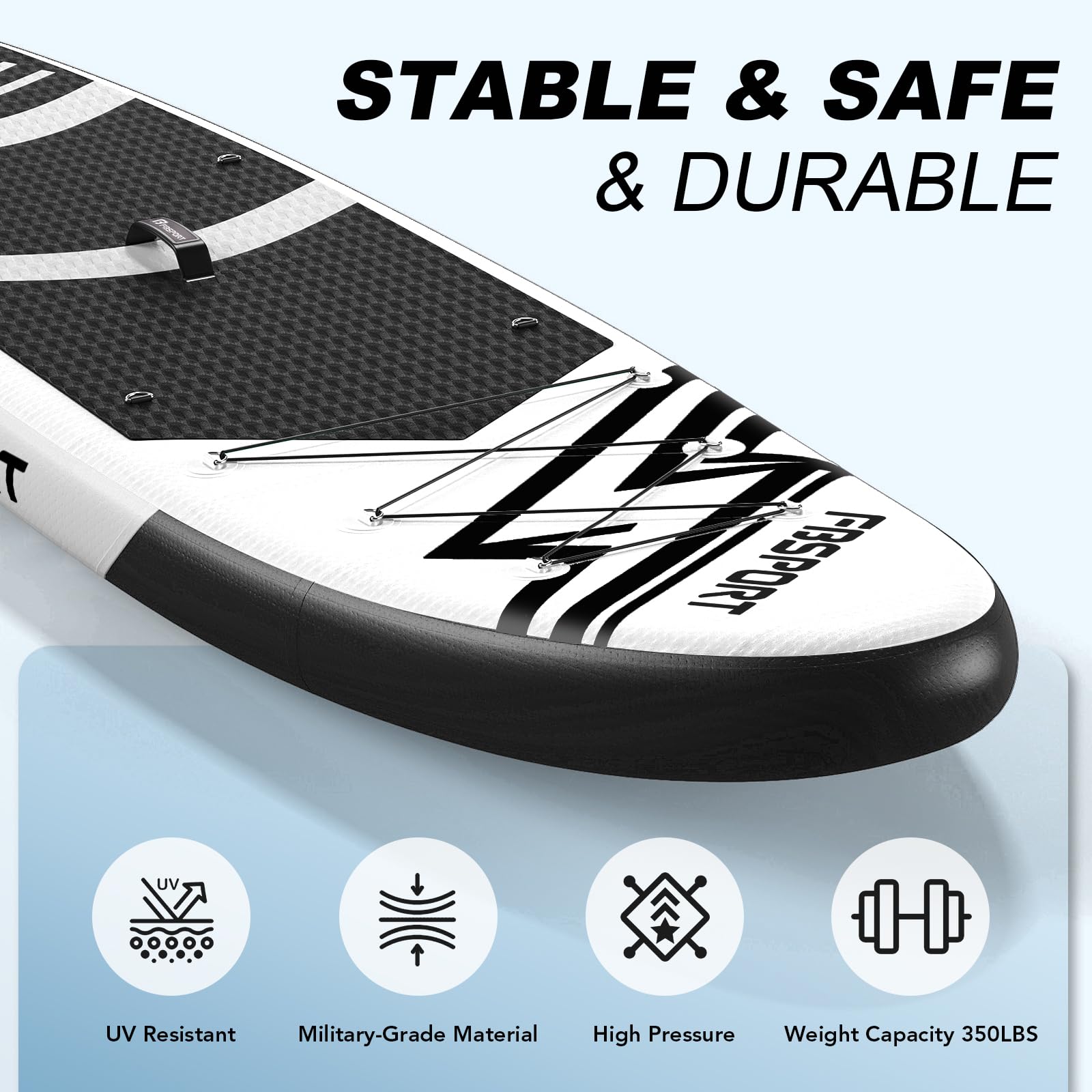 FBSPORT Tavola da SUP Gonfiabile SUP, Stand Up Paddling Board, Stand Up Paddle Board Gonfiabile per Stand Up Paddling 15CM Spessore, Surf con Alluminio Regolabile SUP Paddle + Pompa