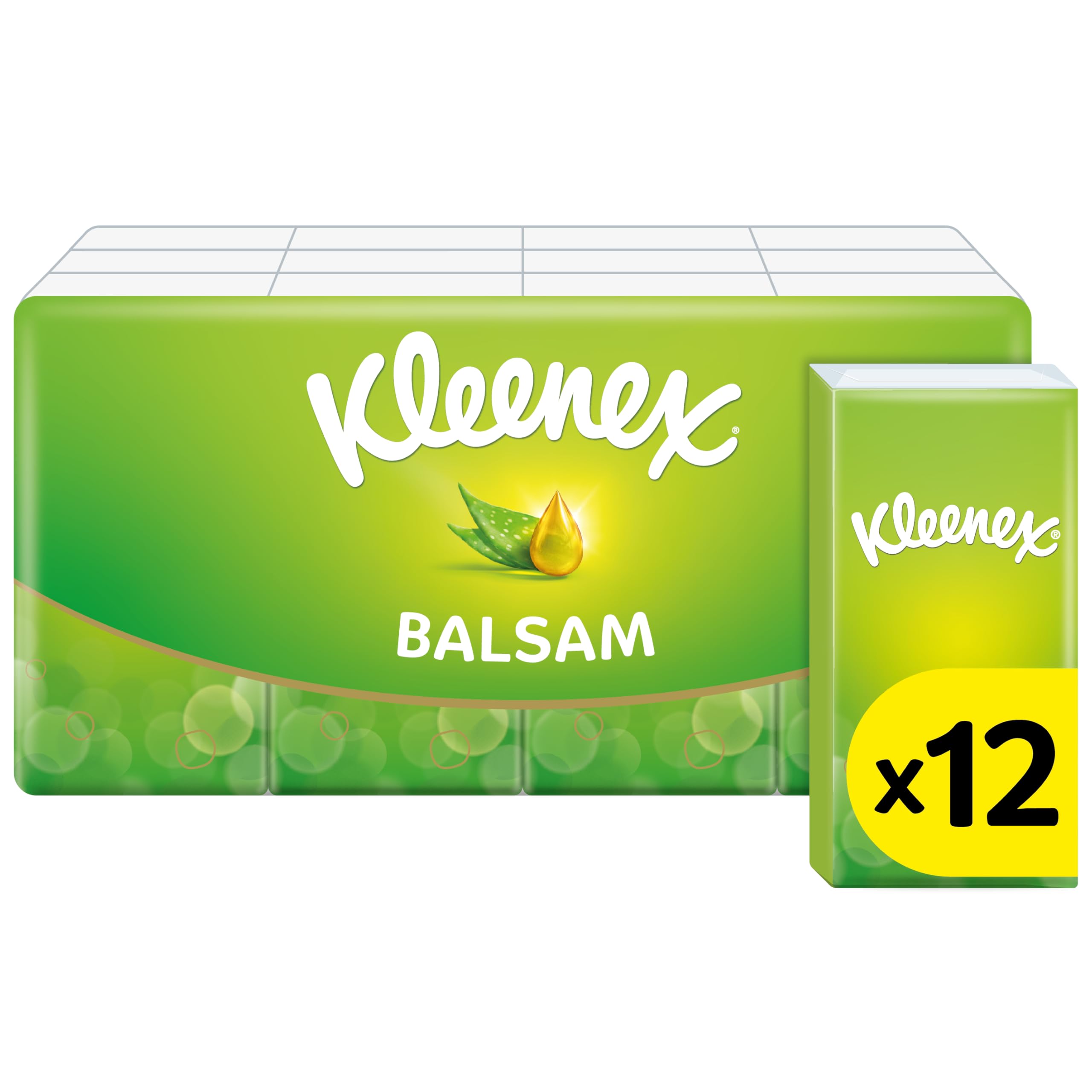 Kleenex Balsam estuches de pañuelos de papel Bálsamo AU Calendula 16 paquetes de 12 paquetes
