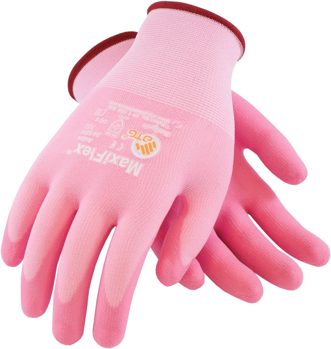 ATG 34-8264/XS Maxiflex Active, 15G Pink Nylon/Elastane Shell, Pink Foam Nitrile Pink XS