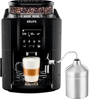 Krups Essential, Cafetera superautomática, Depósito de agua de 1,7 L, 3 niveles de temperatura, 3 texturas de molienda, 15...