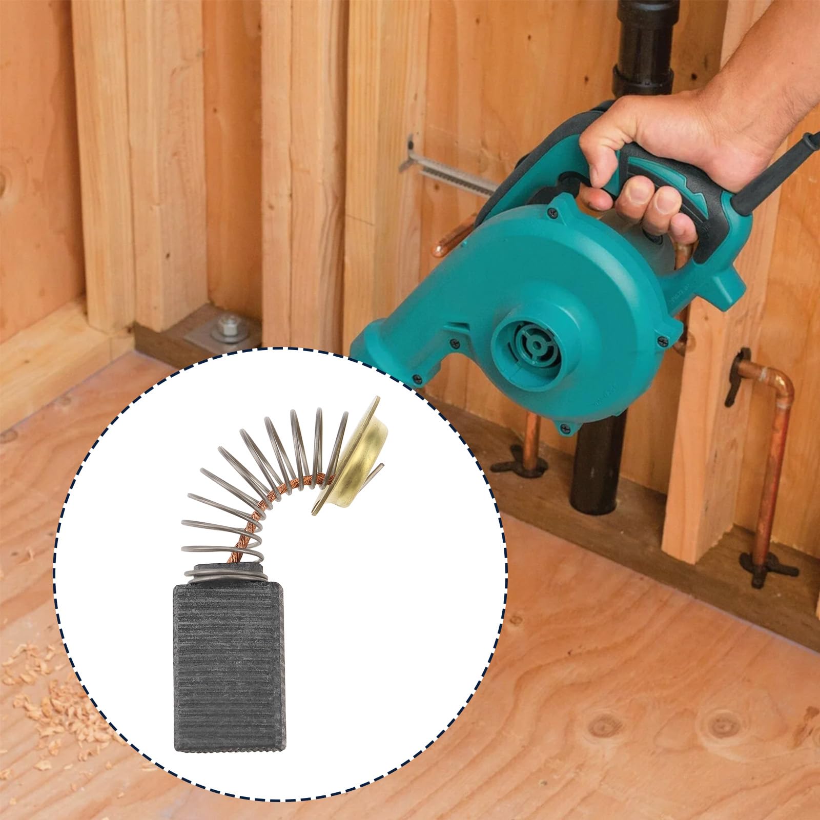 LT Easiyl 2 works Blower Carbon Brushes 5x11x17mm Compatible with Makita UB1103 - Image 2