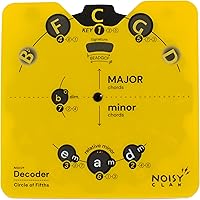 Vista 1 de Herramienta de Rueda del Círculo de Quintas con Soporte Integrado - Herramienta de Aprendizaje Musical para el Regreso a Clases - Decodificador