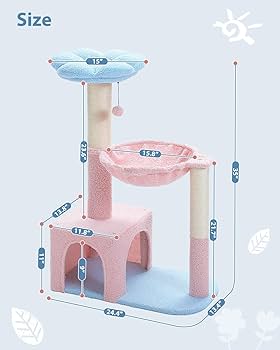Amazon.com : MUTTROS Flower Cat Tree with Large Metal Frame