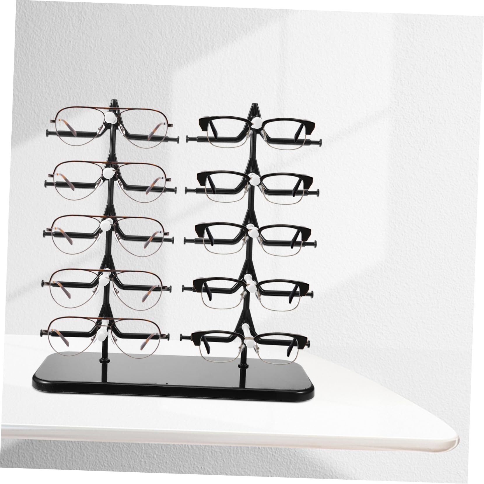 OUNONA 4piezas Soporte De Exhibición De Gafas Organizador De Escritorio Desmontable para Estante Doble para Gafas Ópticas Sol para Tiendas y Personal
