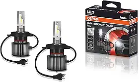 KIT LED NIGHT BREAKER CROSS H4 OSRAM - 64193CW NBC - Potência 27W - Tensão 12V - 3 anos de Garantia - 6000K Branca Azulada