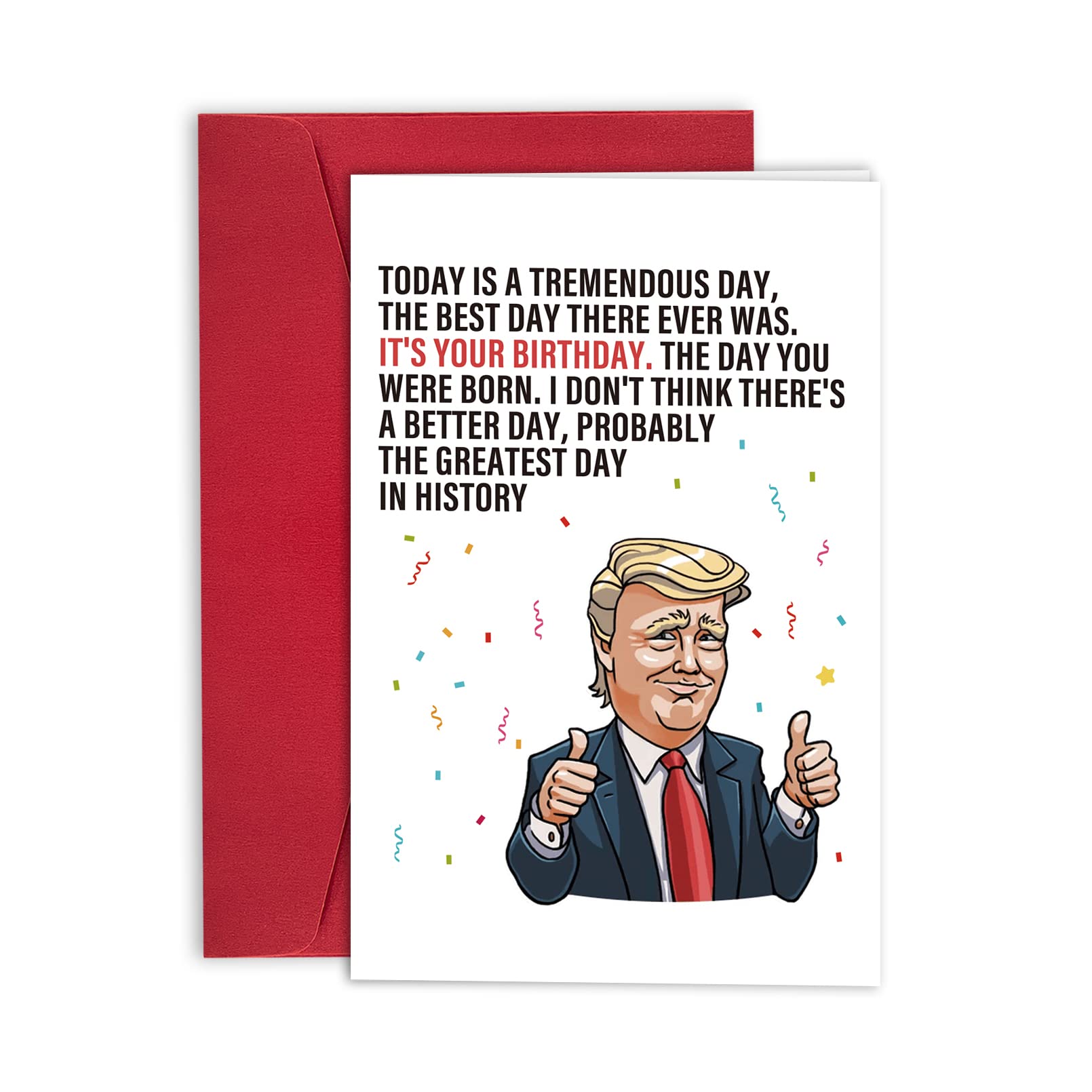 Ulbeelol Trump Hilarious Birthday Card for Friends