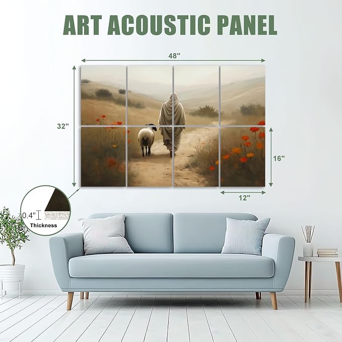 Paneles acústicos decorativos autoadhesivos 8 piezas 48"x32" miniatura 2