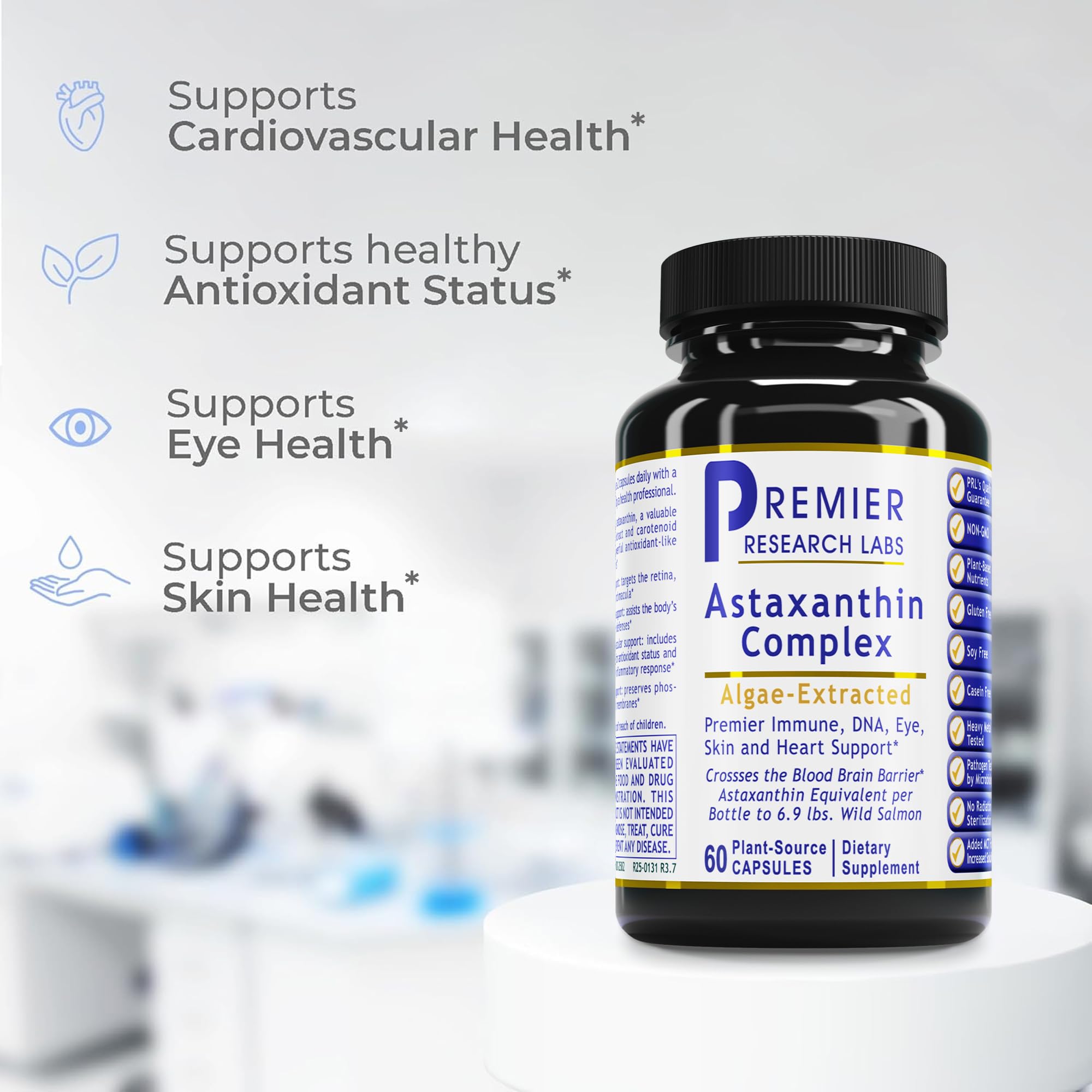 Premier Research Labs Premier Astaxanthin Complex - 60 Vegetarian Capsules — Amazon image 4
