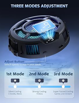 darkFlash iPad Cooler, Magnetic/Back Clip 2 in 1 Tablet Cooler for ipad/Surface pro/Samsung Tab, Steam Deck Fan, 30W Tablet Cooling Case with Temperature Display for Gaming, Live Streaming (GT-PRO)