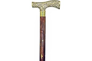 Handmade Walking Cane Brass Handle Premium Wooden Decorative Walking Stick
