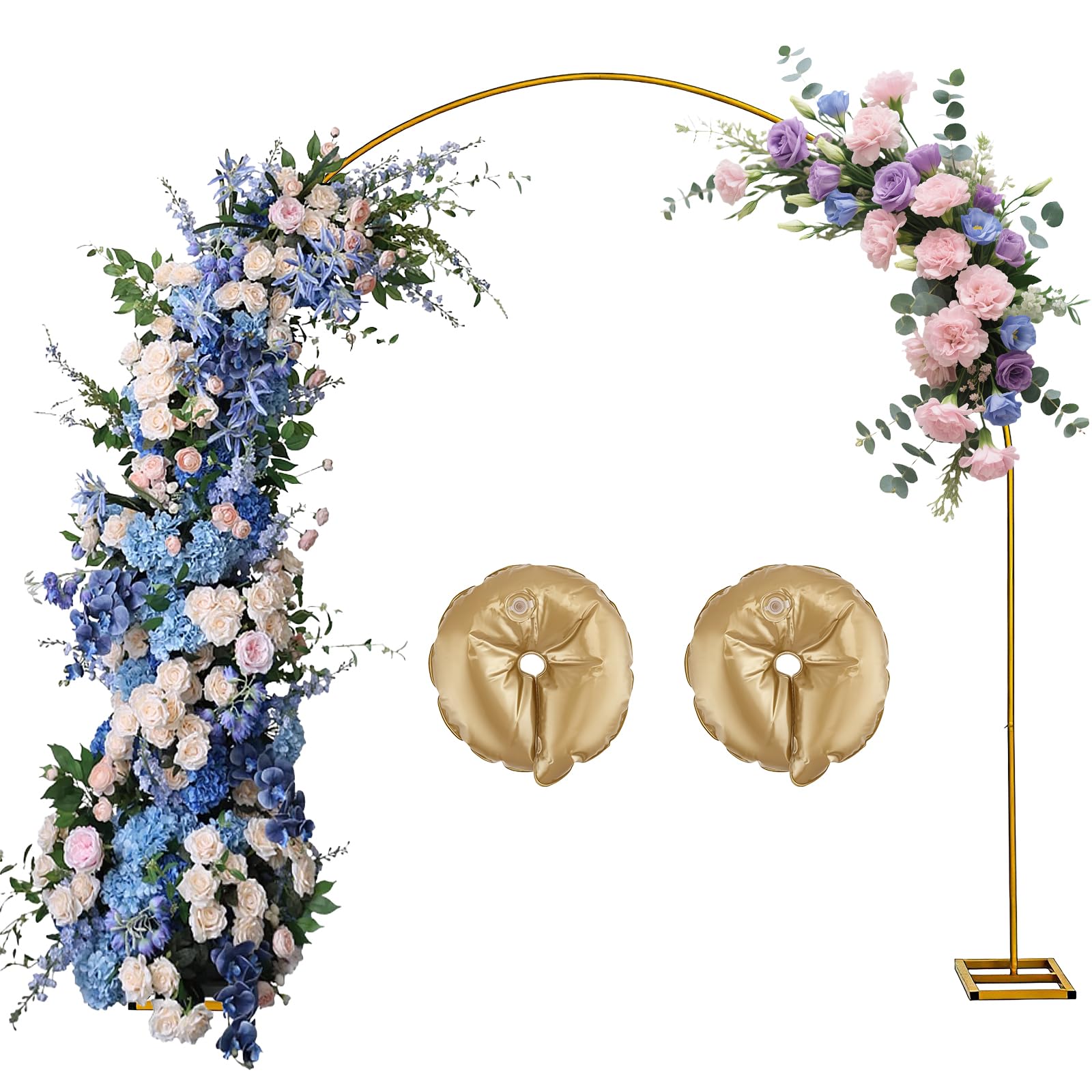 Support d'Arche de Mariage de 2,8m,Cadre d'Arrière-Plan Arqué en Métal pour Anniversaire, Arche Mariage, Remise de Diplôme, Fête, Célébration d'anniversaire Décoration d'Arrière-Arche Ballon