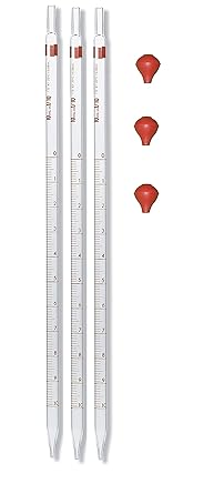 Borosilicate Glass Pipette Graduated - 10ml X 1 with Pipette Bulb (Pack of 1)